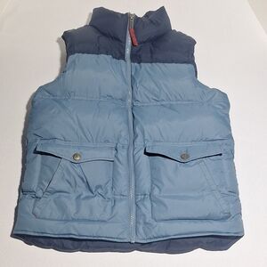 Lands' End Kids Two-Tone Blue Puffer Vest